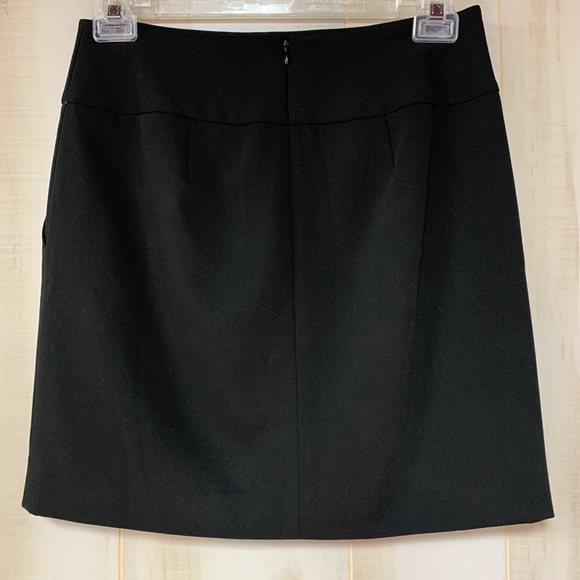 Loft Black Pencil Pockets Mini Skirt 6 - Picture 2 of 5